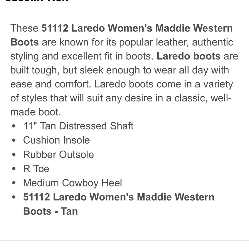 Laredo Women's Maddie 51112 Brown Western Boots- Size 9.5 - Picture 16 of 16